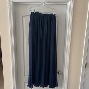 Long navy skirt